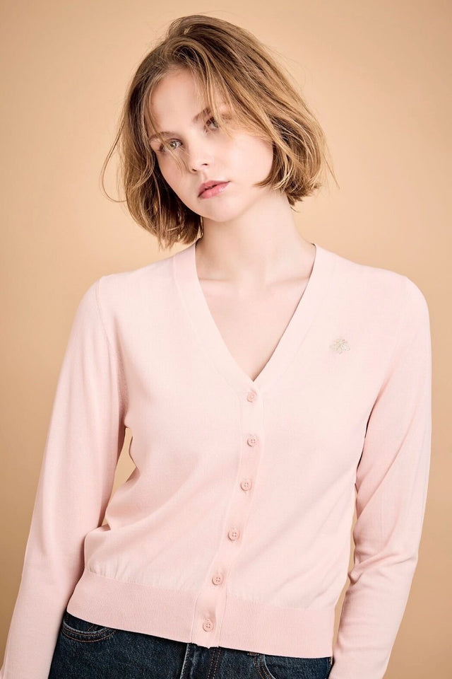 DAISY Vネック【Mist pink】