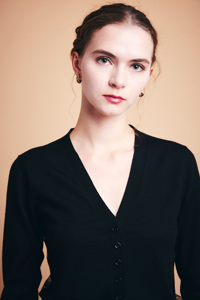 LUXURY V Neck【Black】