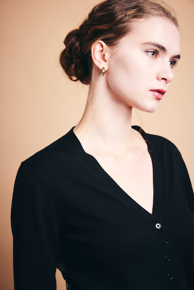 LUXURY V Neck【Black】