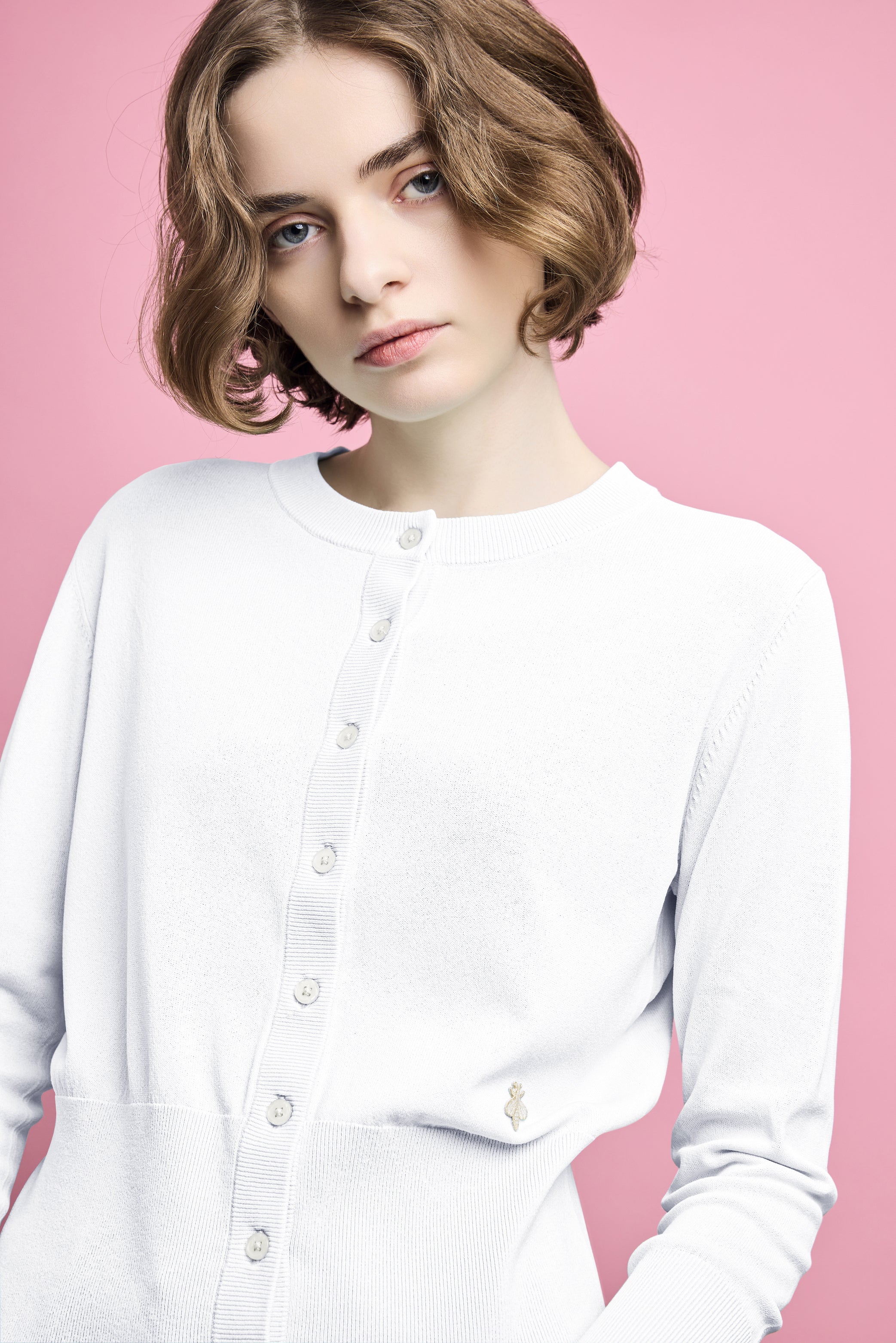 お値下caprino♡DAISY Long sleeve【Lime Green】 Caprino - カプリーノ | クルーネックカーディガン〔ブラック