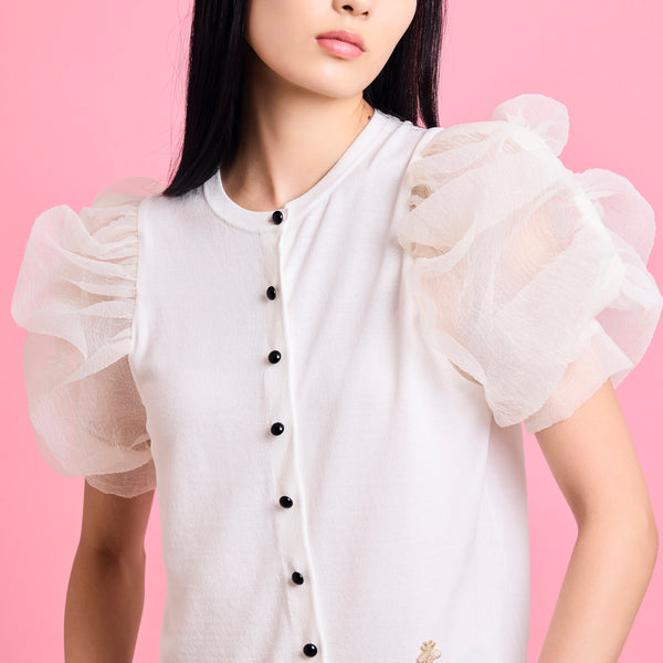 Caprino - カプリーノ | クルーネックカーディガン〔ブラック