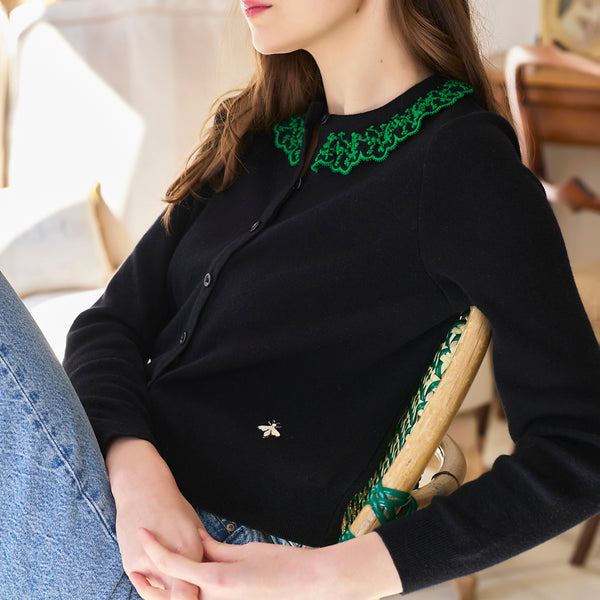 【わくわくさん専用】カプリーノ　カシミヤ混　パフスリーブ　カーディガン Caprino - カプリーノ | パフスリーブカーディガン〔アイボリー